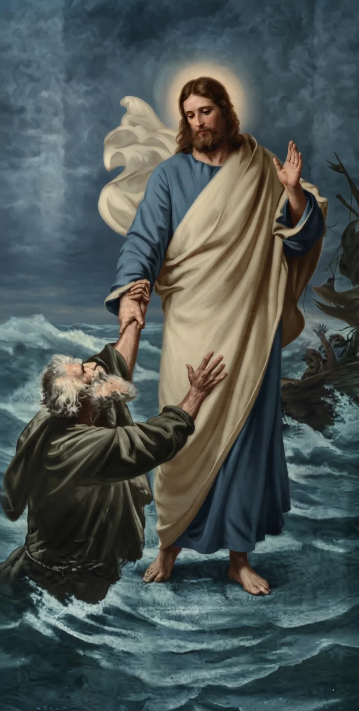 Plockhorst Jesus, the Saviour of men; but He saves not by political enactment or civil law, but by His own intrinsic moral power of life and love. He will save every soul when like Peter he will cry, "Lord, save me."