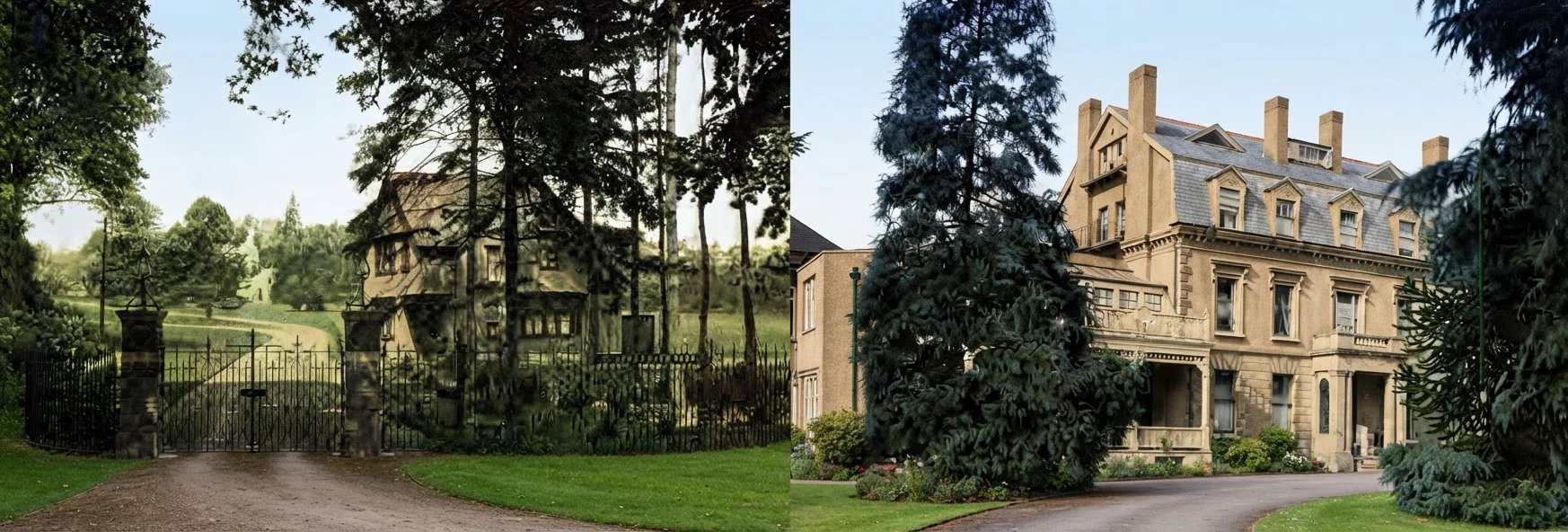 LODGE GATE, AND ENTRANCE TO THE SANITARIUM, STANBOROUGH PARK, NEAR LONDON, ENGLAND