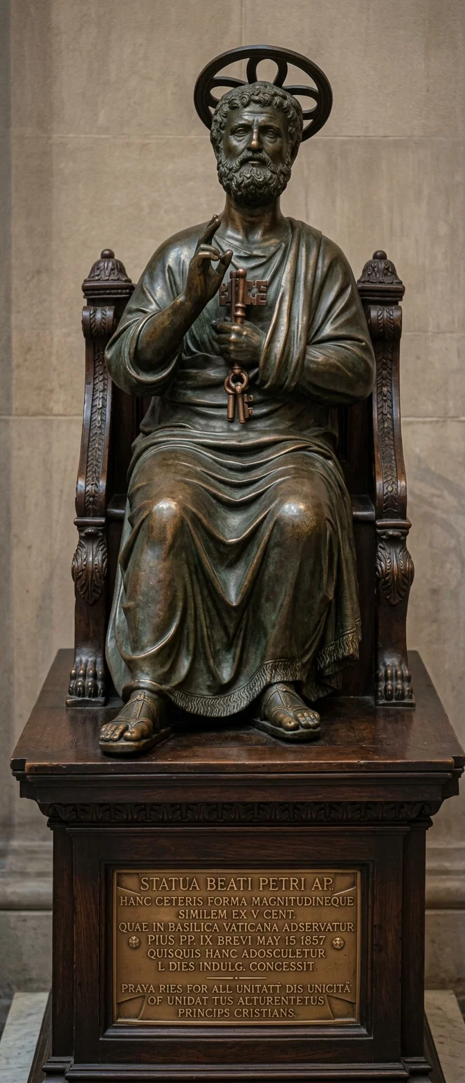 STATUE OF ST. PETER, IN LINZ CATHEDRAL