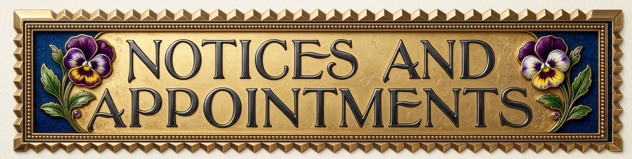 NOTICES AND APPOINTMENTS