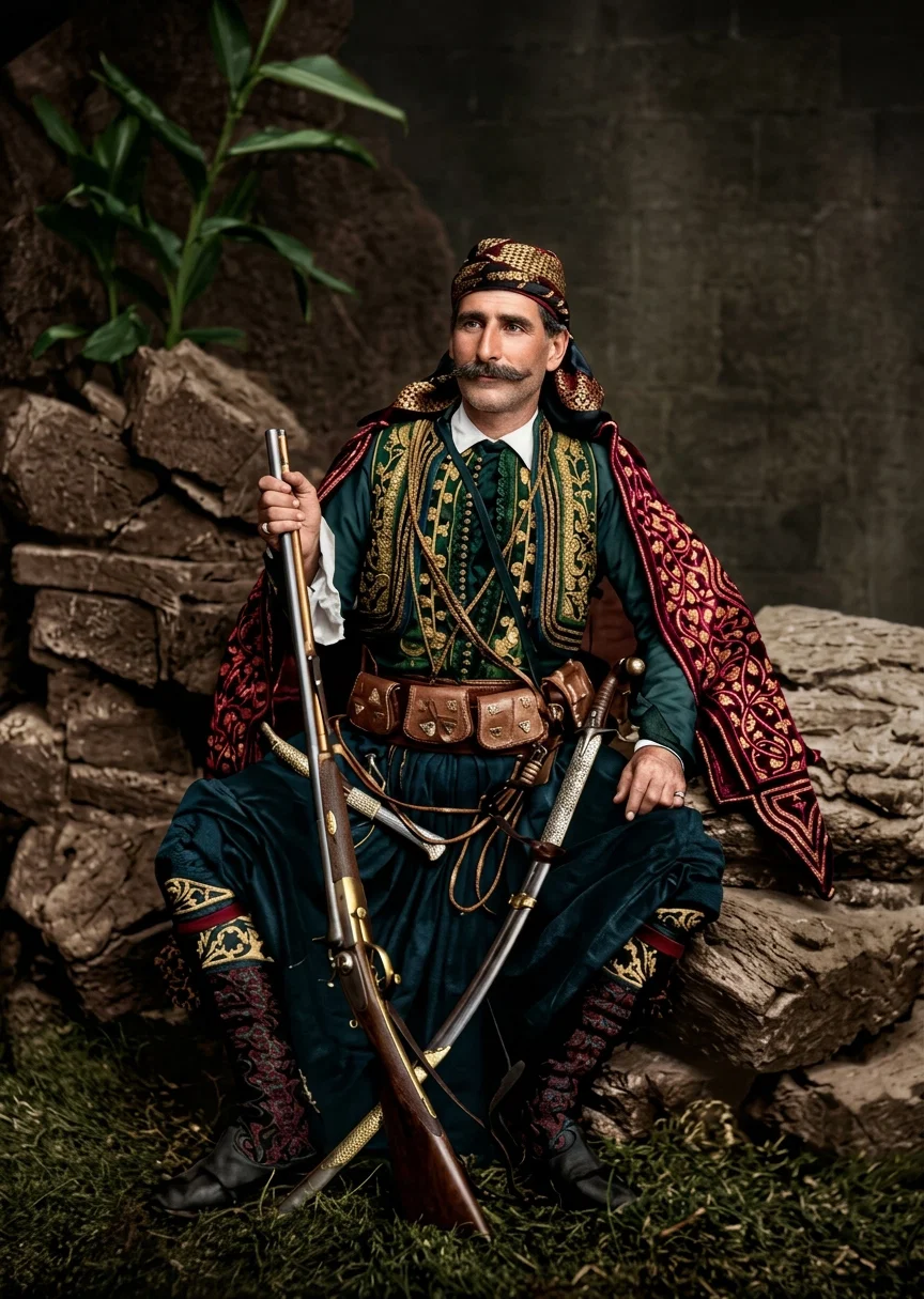 This Man is not a Brigand, but a Turkish Guide. Many of the Brigands are, however, as braw and bonny as this Man.