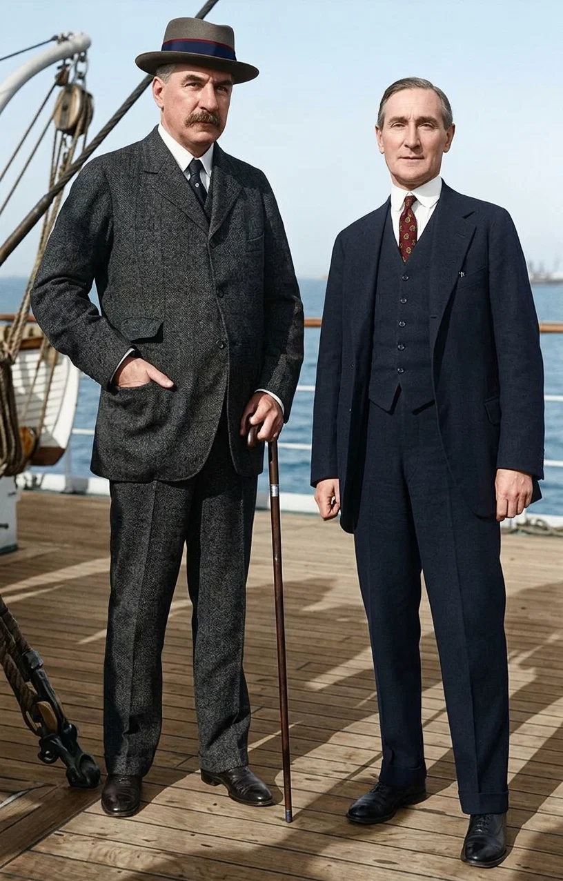 J. P. MORGAN, LEFT; LORD READING, RIGHT