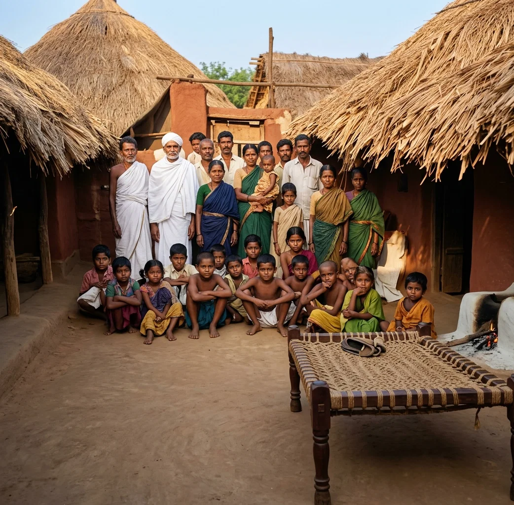 A VIEW INSIDE THE COURT OF THE HOUSE OF ONE OF THE TAMIL SABBATH-KEEPERS, SOUTHERN INDIA