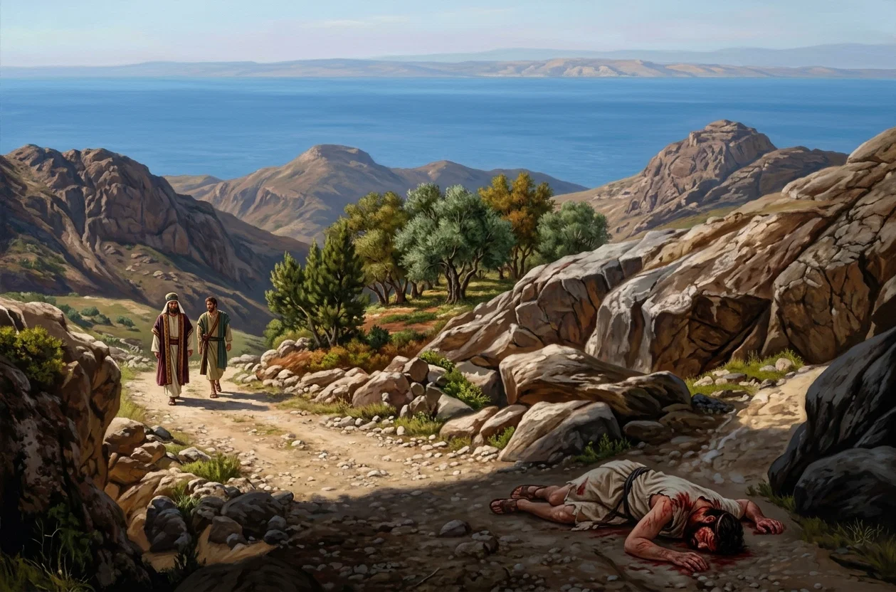“Robbed and beaten and helpless, and left by the roadside to die.”