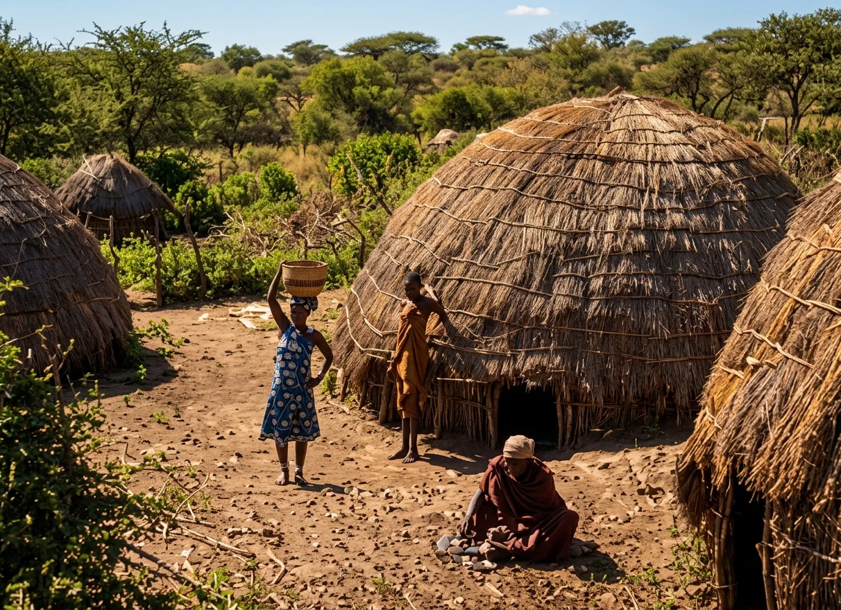 AN AFRICAN VILLAGE