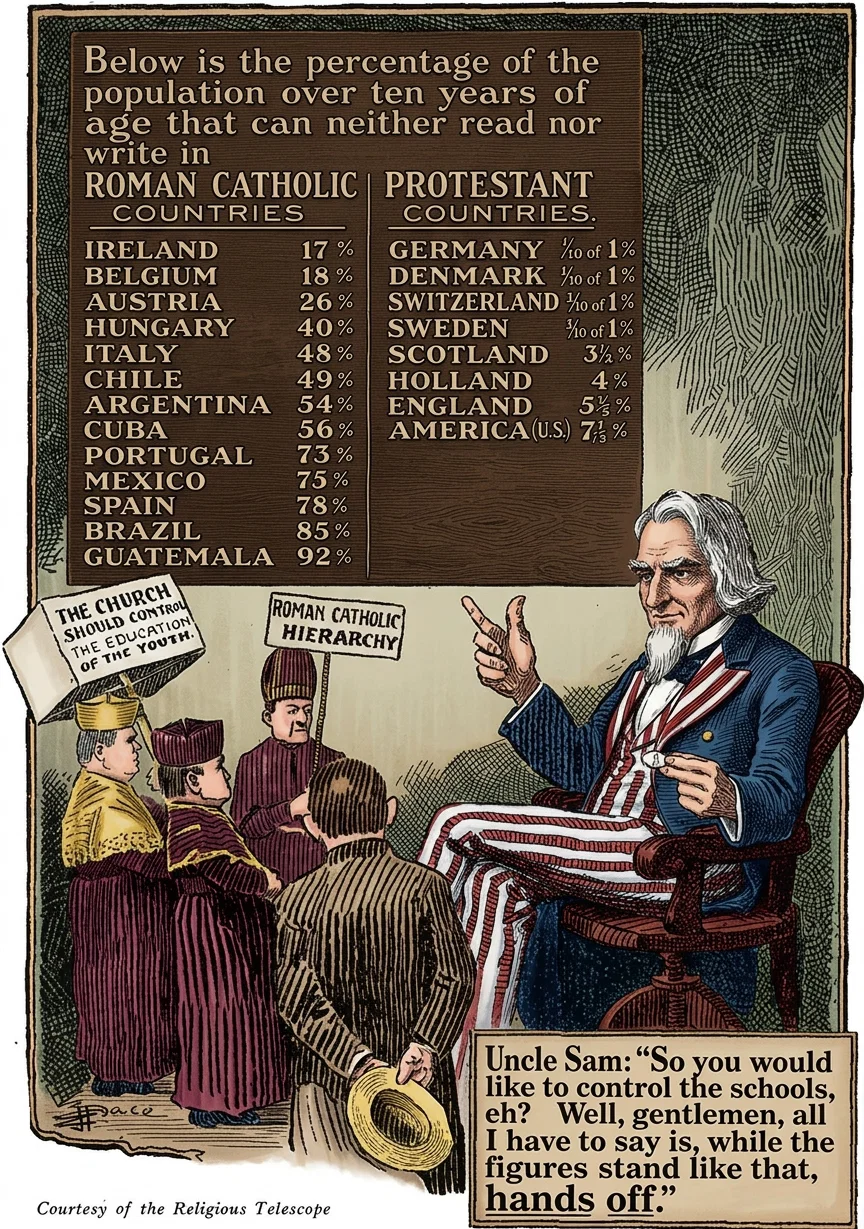 UNCLE SAM ON THE SCHOOL QUESTION