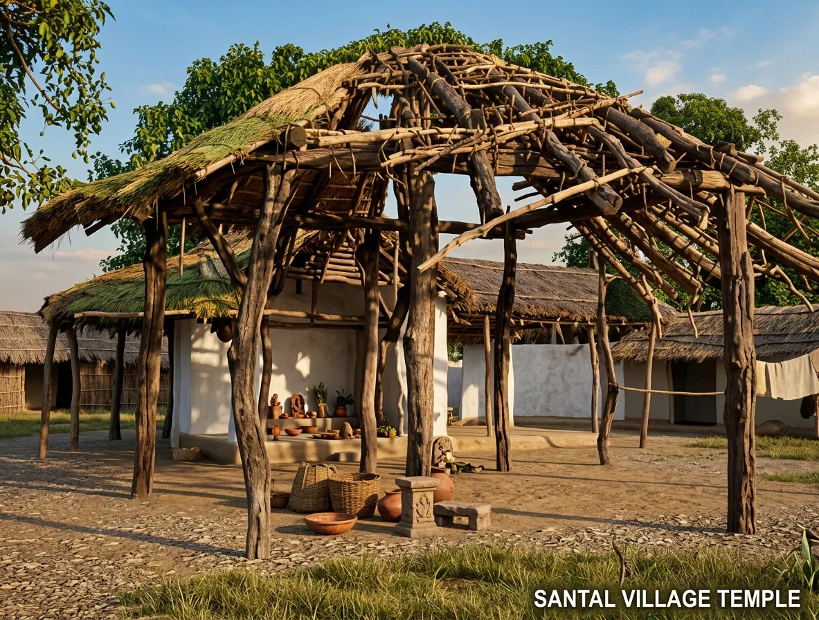 A SANTAL VILLAGE TEMPLE