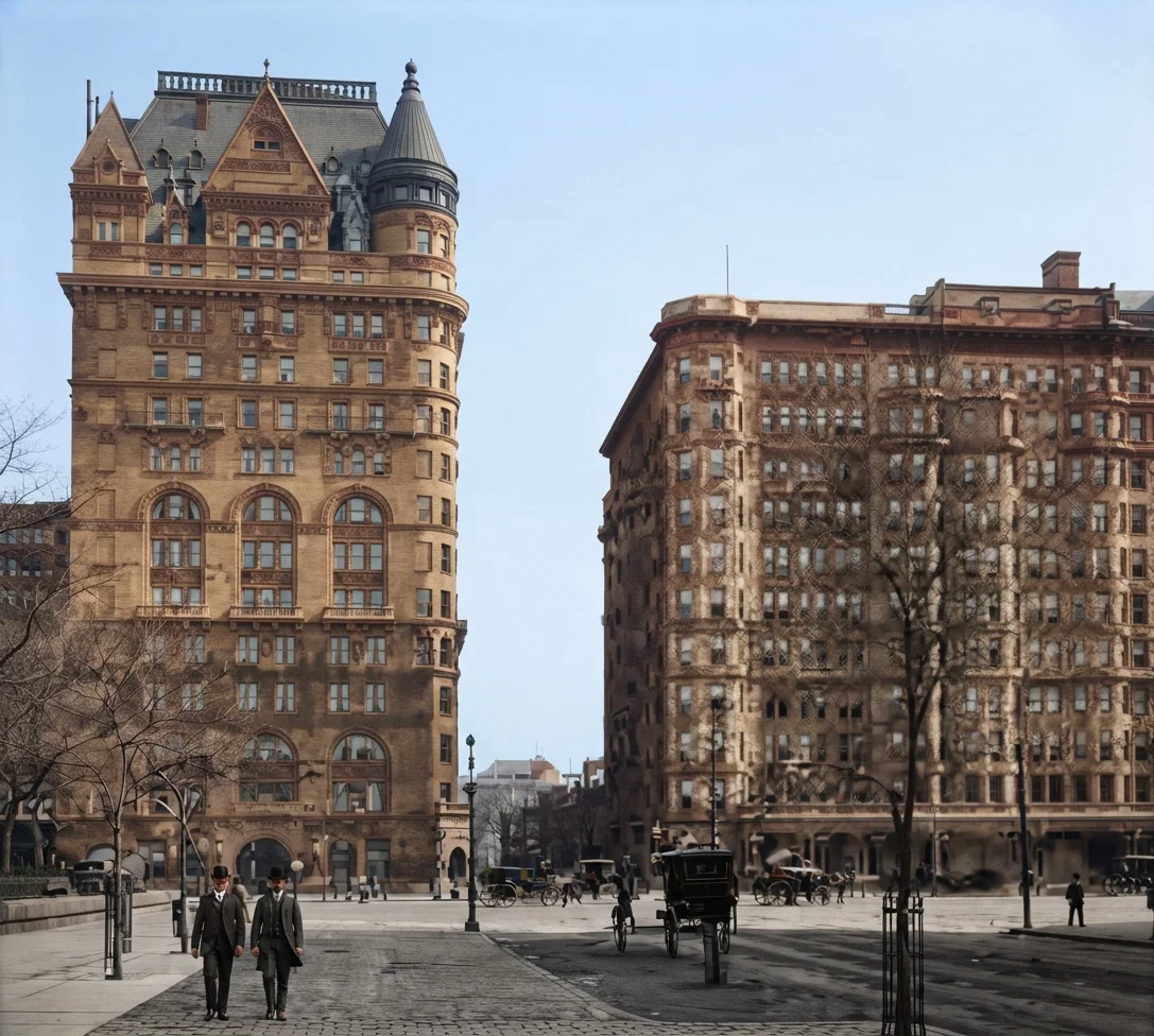 The Plaza, New York City, in the Aristocratic Restaurant District.