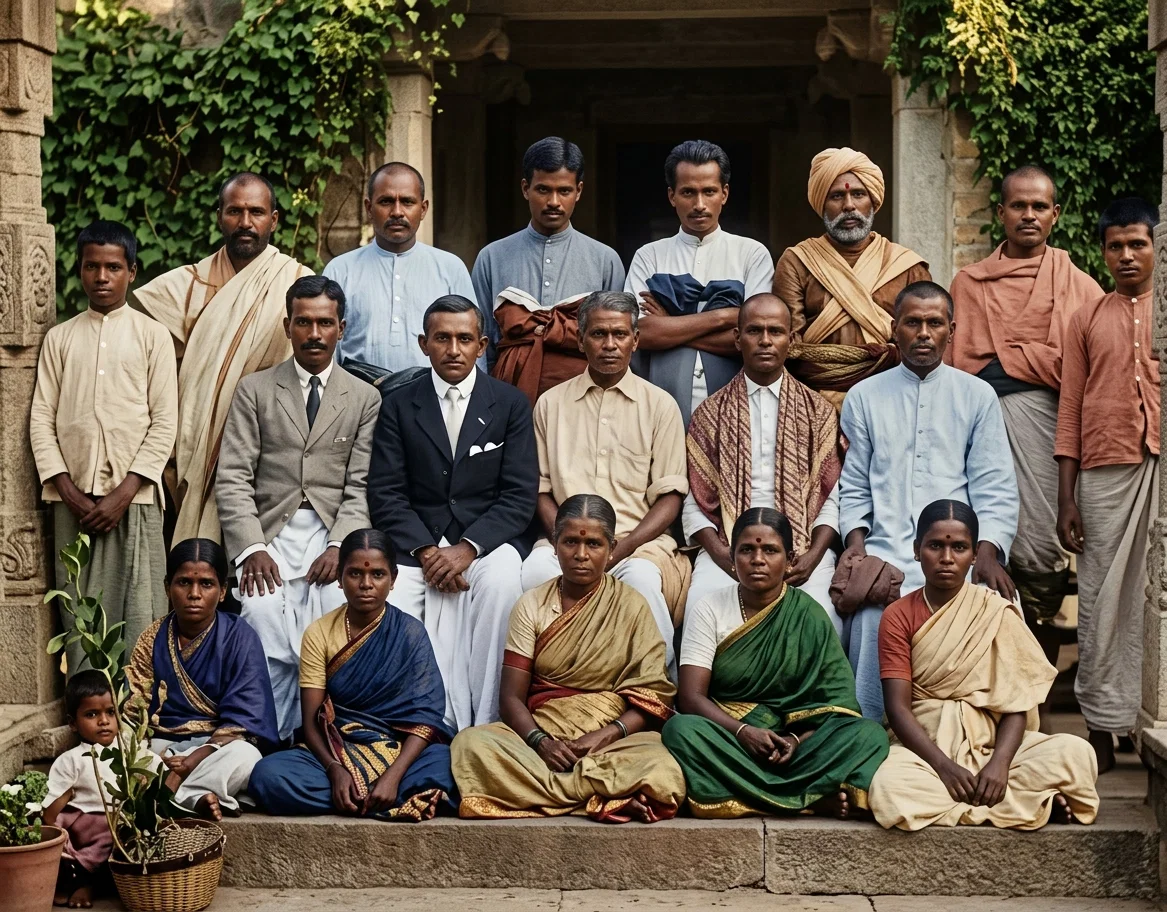 A GROUP OF EIGHTEEN BAPTIZED AT ONE TIME,
TINNEVELLI, SOUTH INDIA