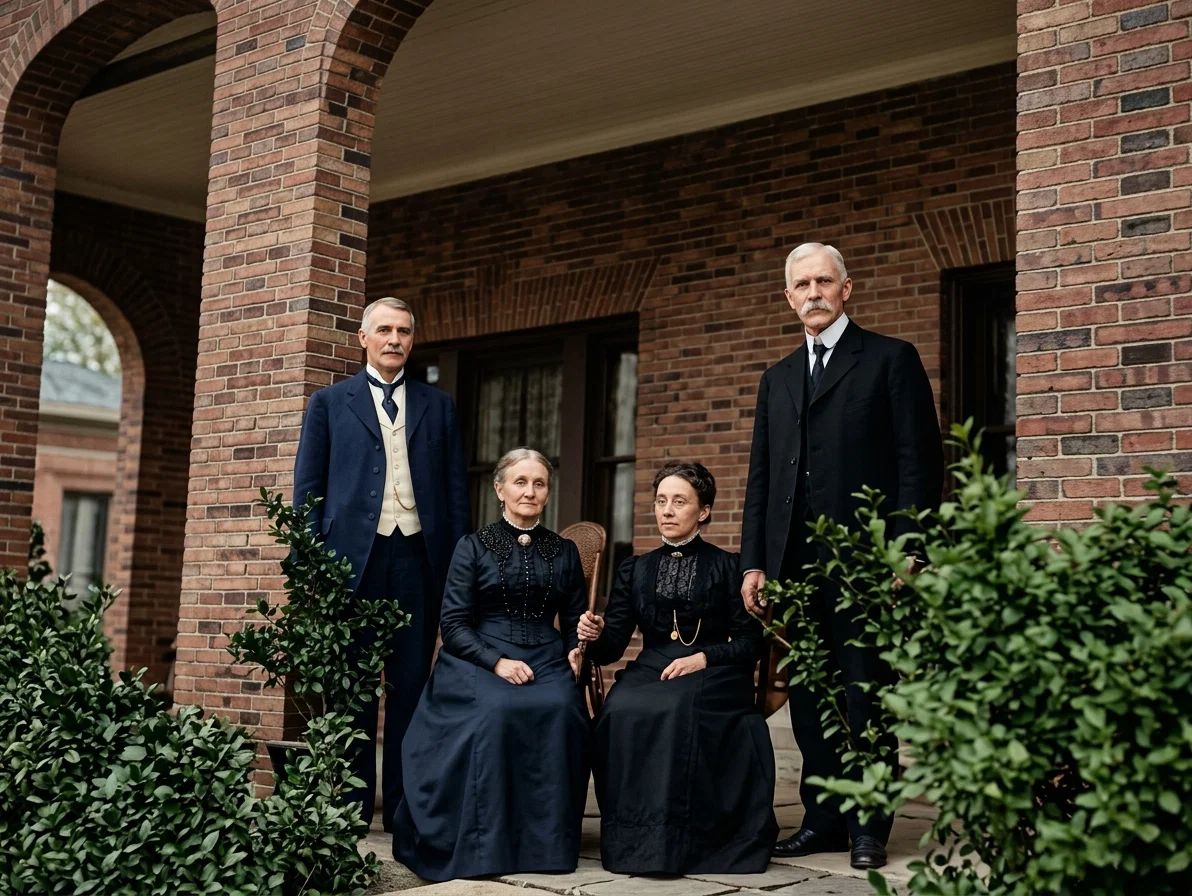 ELDER AND MRS. A. G. DANIELLS AND ELDER AND MRS. R. C. PORTER, ON THE PORCH
OF ELDER PORTER'S HOUSE