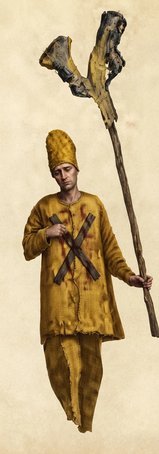 The Dress Turned Wrong Side Out, Worn by One Who Was Garroted First and Afterward Burned.