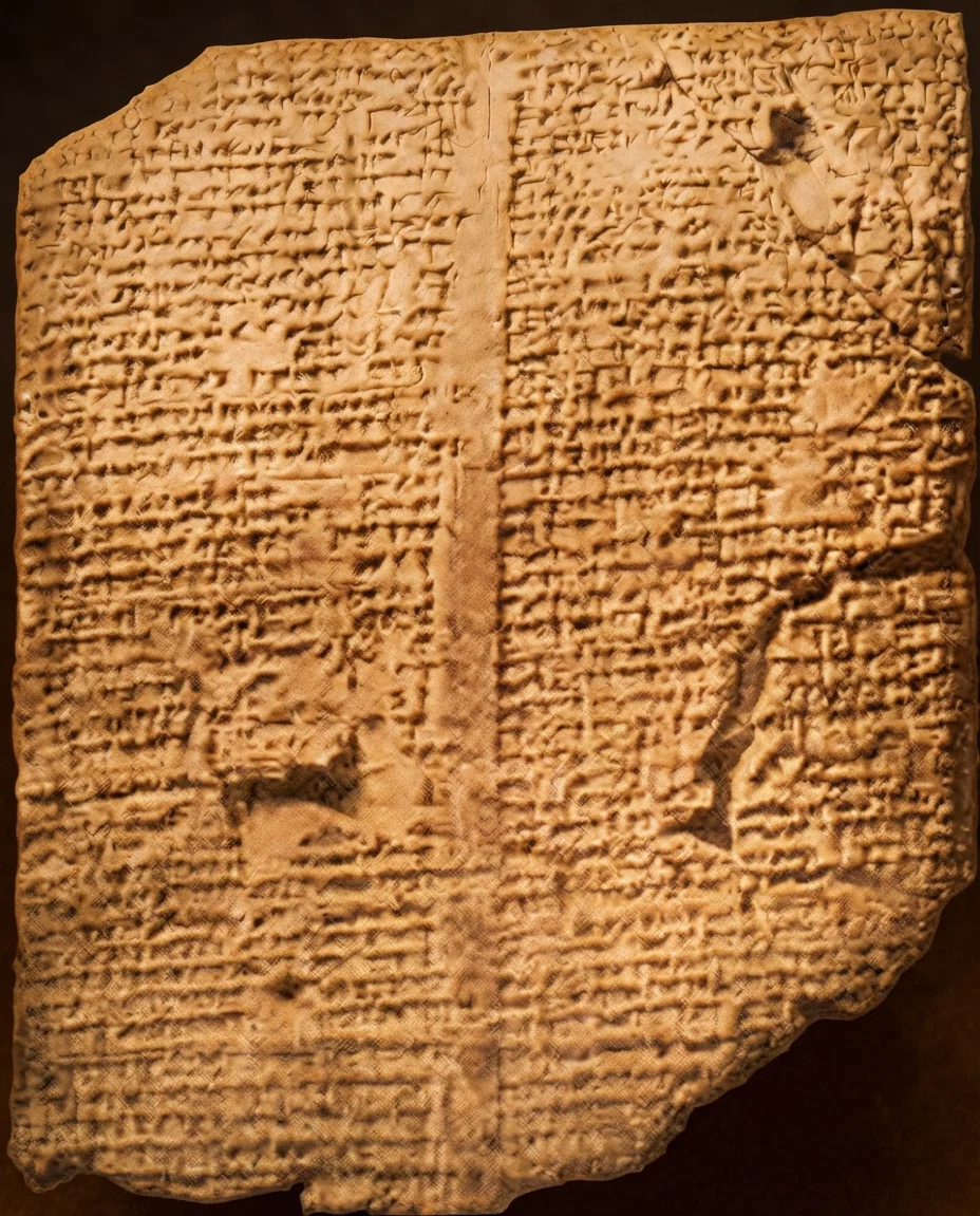 Clay tablet inscribed with the text of the Babylonian chronicle of chief events in the reigns of the kings who ruled in Babylon B.C. 744-669.