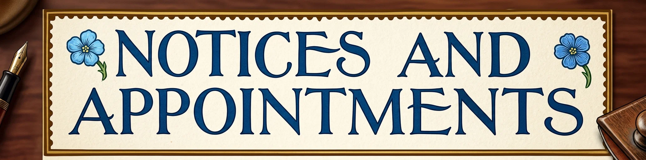 NOTICES AND APPOINTMENTS