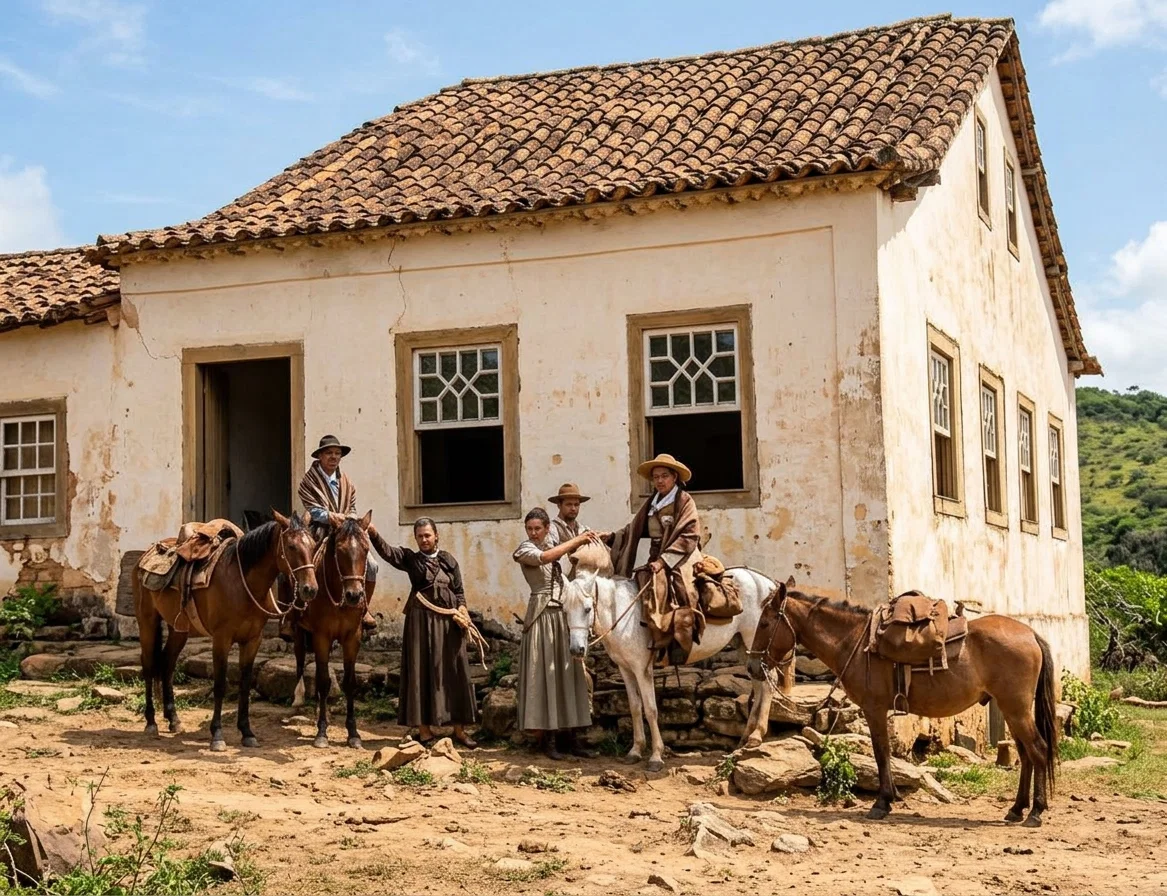 Colporters in Brazil Leaving Home.