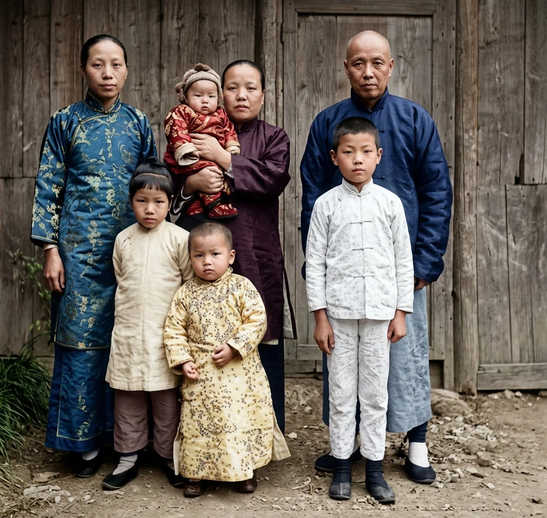 BROTHER AND SISTER LIEU AND FAMILY, KIANGAU (CHINA) MISSION EVANGELISTS.