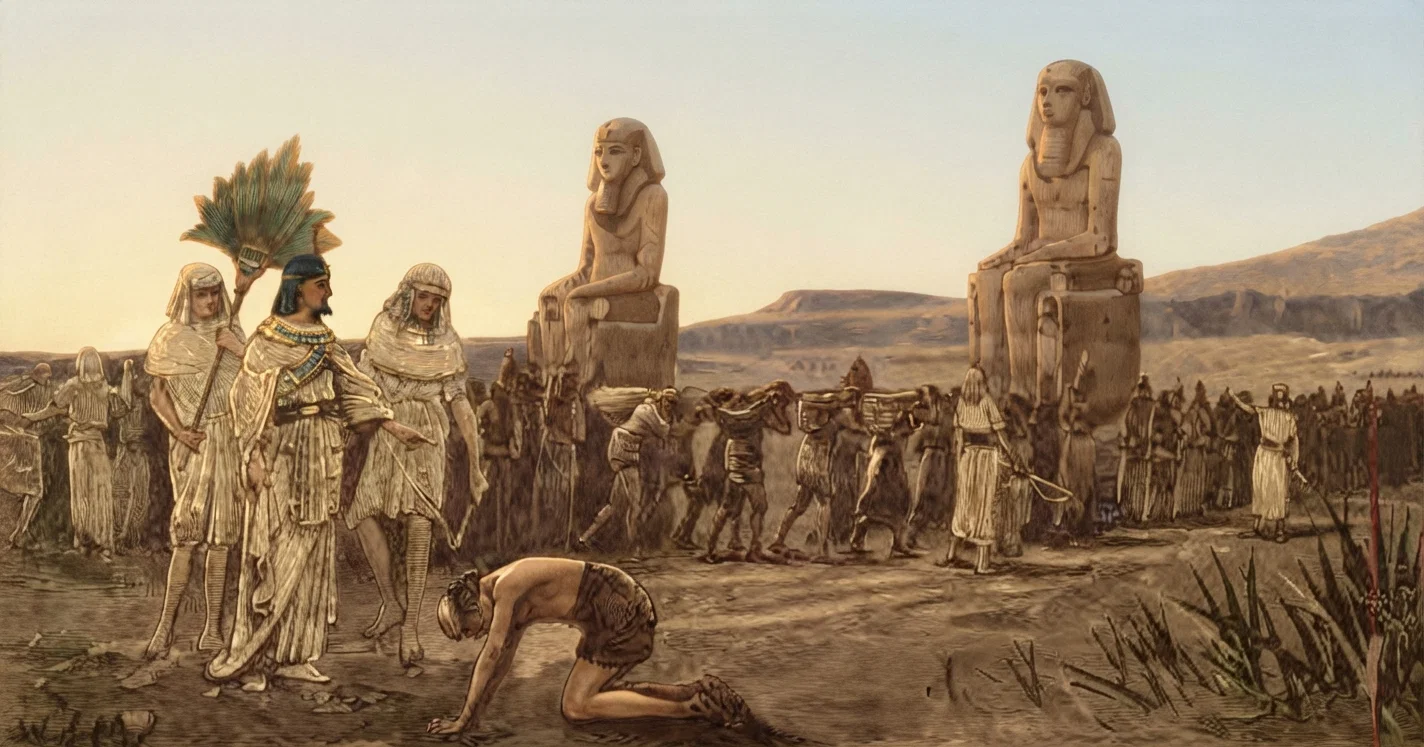 Toiling in Hard Bondage in Egypt. Ex. 1: 11, 13, 14.
