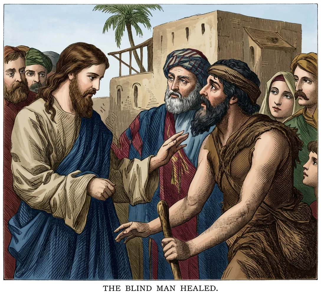 THE BLIND MAN HEALED.