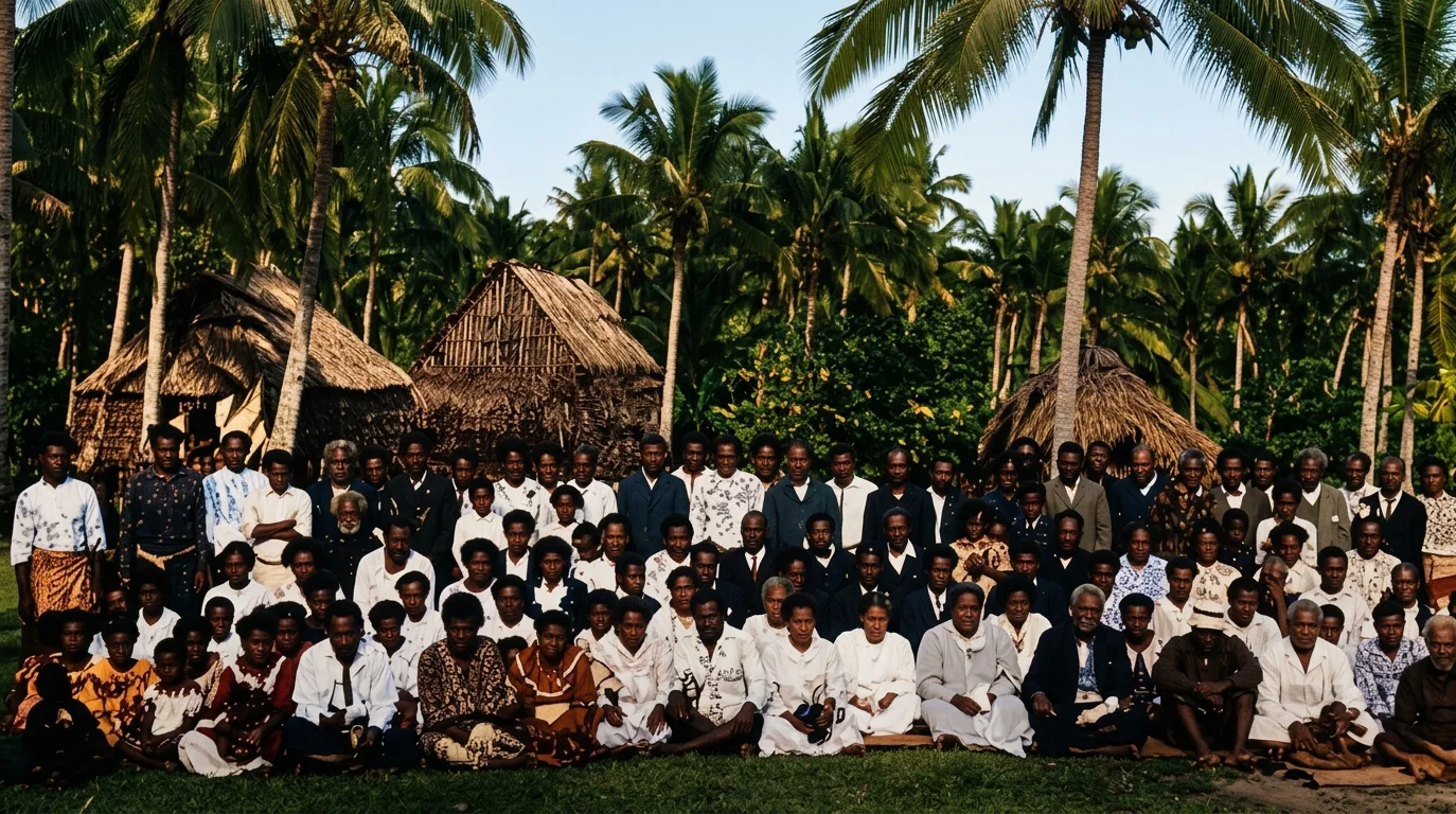 A GROUP OF BELIEVERS IN FIJI