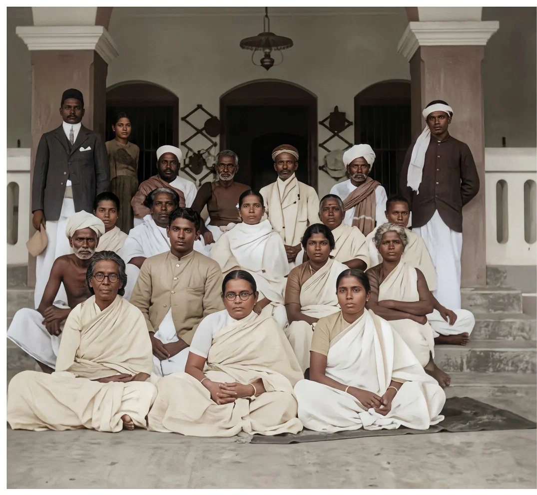 Group of Tamil Believers Baptized in 1910