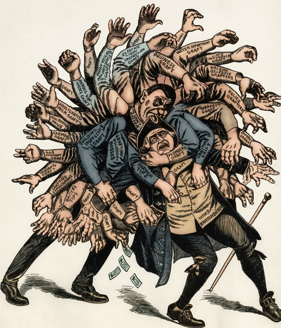 IN THE HANDS OF THE MONSTER "GRAFT."