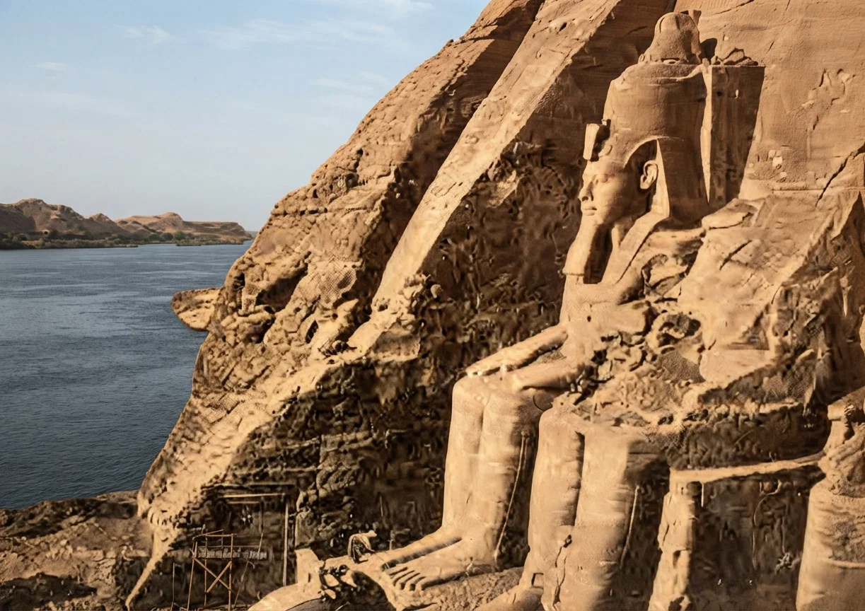 Colossi of Rameses II. before the Great Rock-Temple.