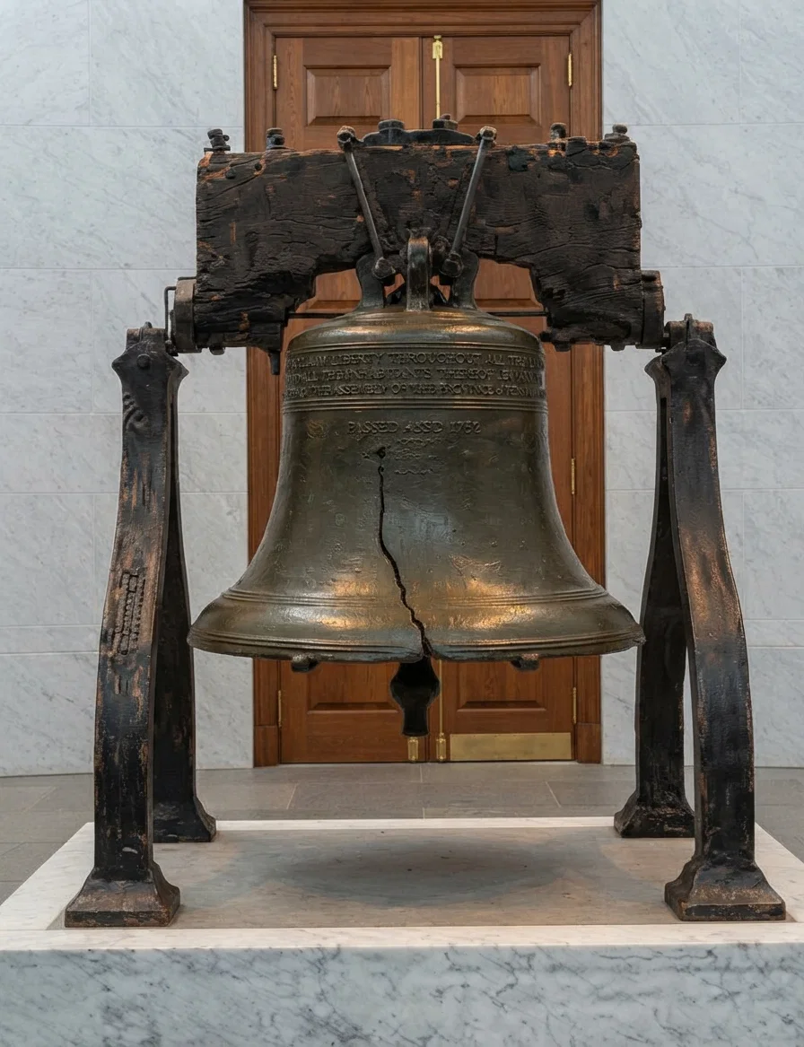 Liberty Bell, which rung out freedom to all the people of the world.