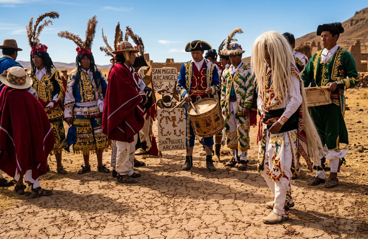 COSTUMES OF INDIANS ATTENDING DRUNKEN CHURCH FESTIVAL