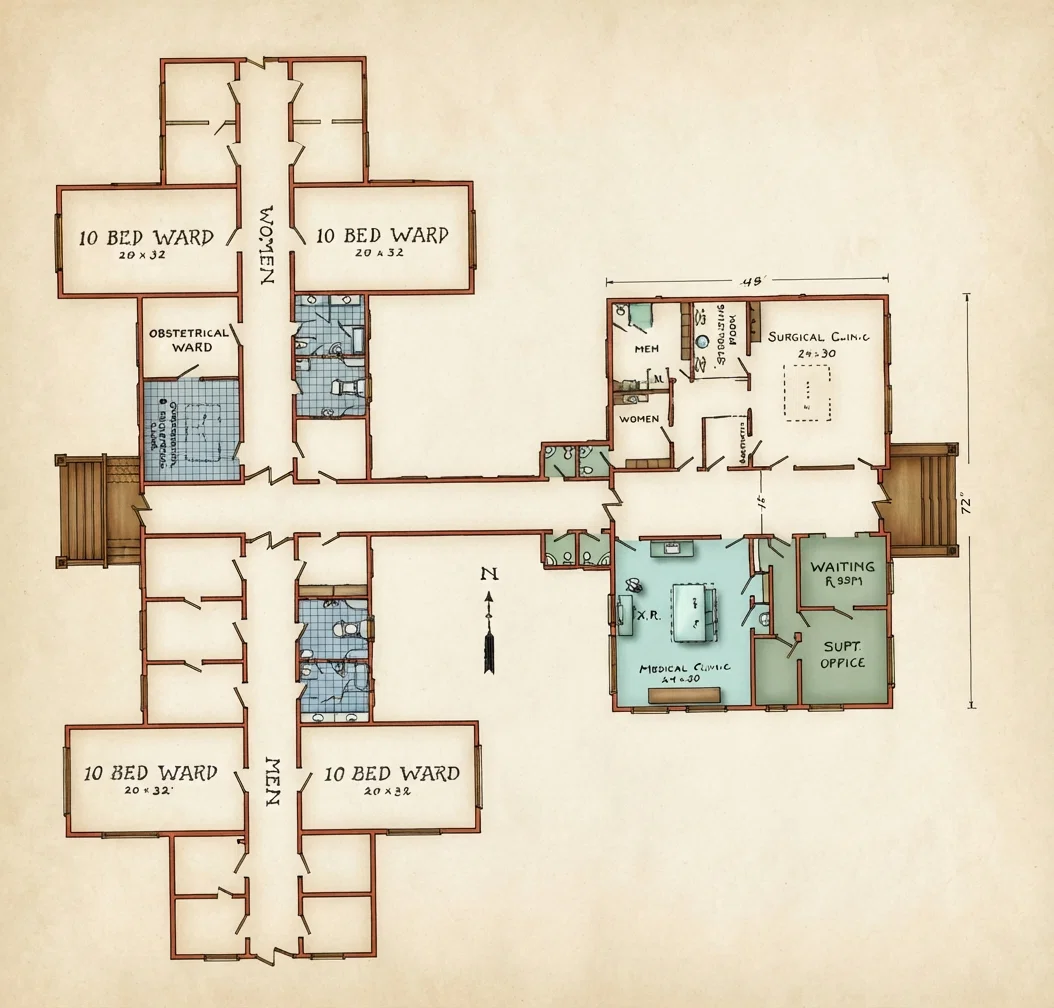 Plan Loma Linda Hospital, College of Medical Evangelists, Loma Linda, Cal.