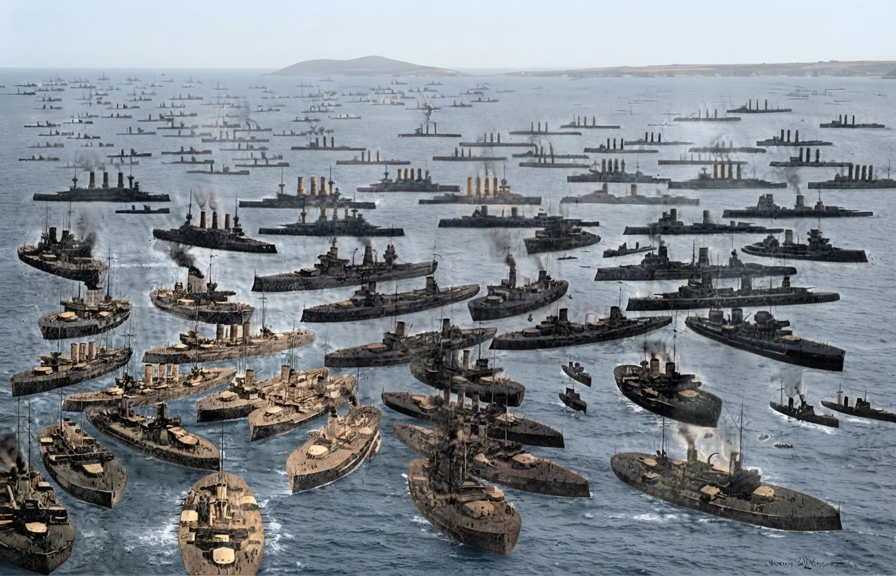 NEARLY FOUR FIFTHS OF THE ENTIRE GERMAN NAVY