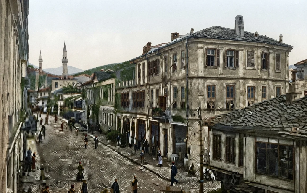 A street scene in Monastir, Turkey, where the reform movement broke out.