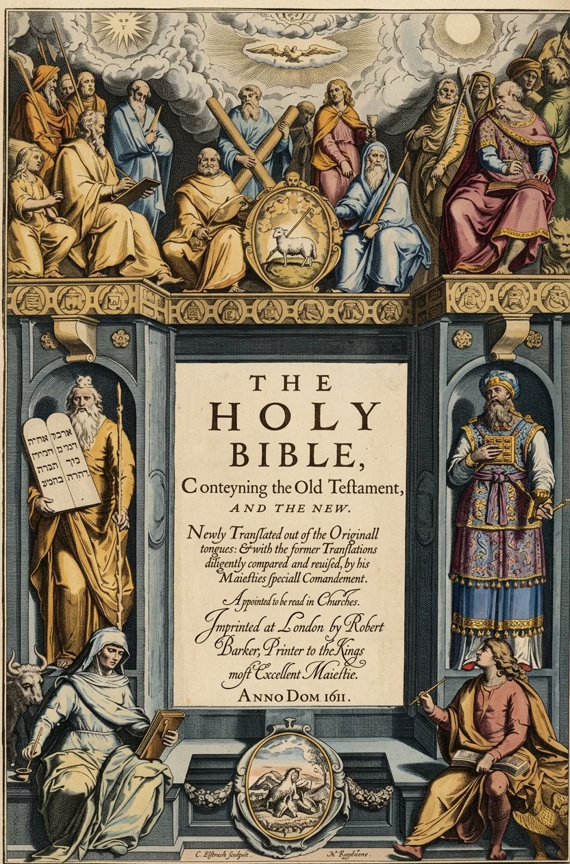 REDUCED FACSIMILE TITLE-PAGE OF 1611 BIBLE