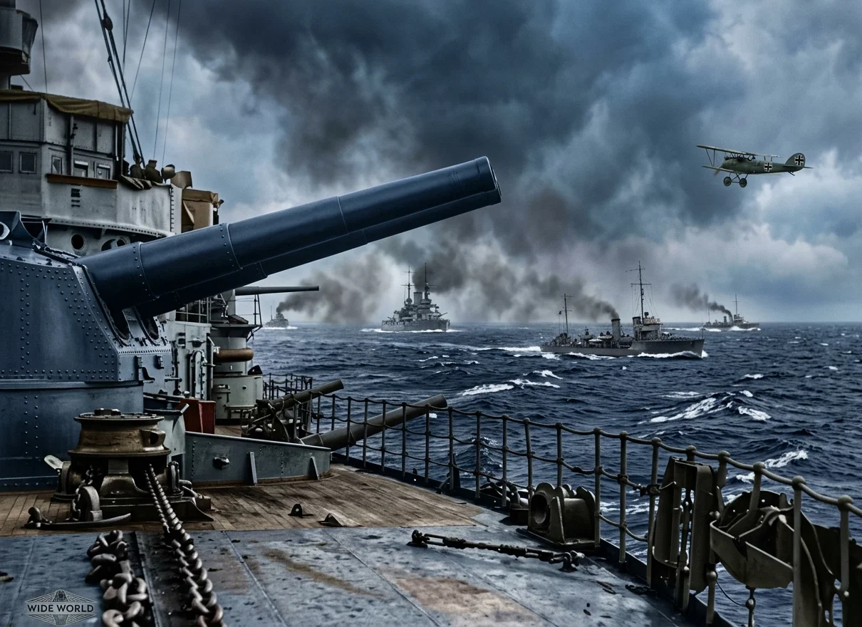 This picture shows some of the ships of the German navy in the Baltic during target practice. Surely these developments are not very encouraging peace omens.