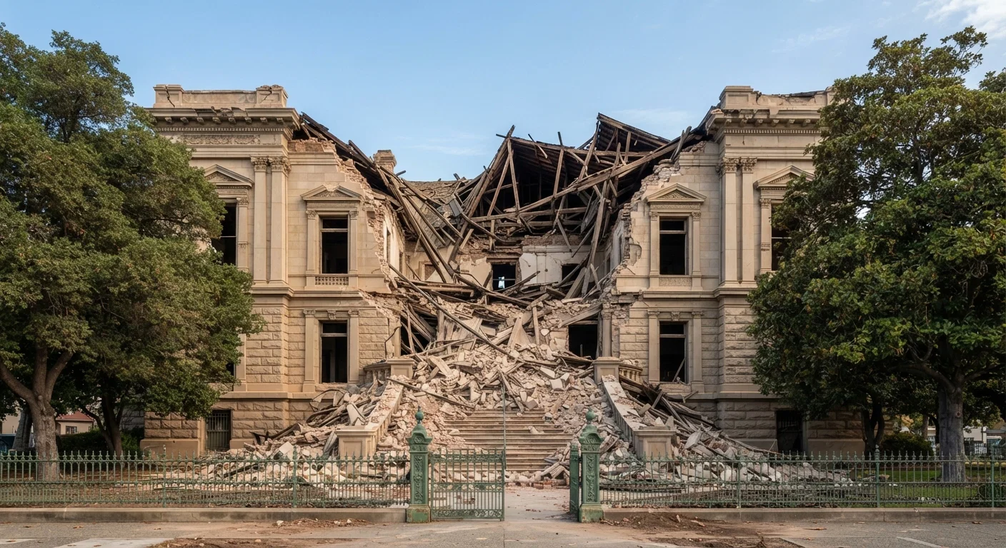 Santa Rosa Court House after the Earthquake.