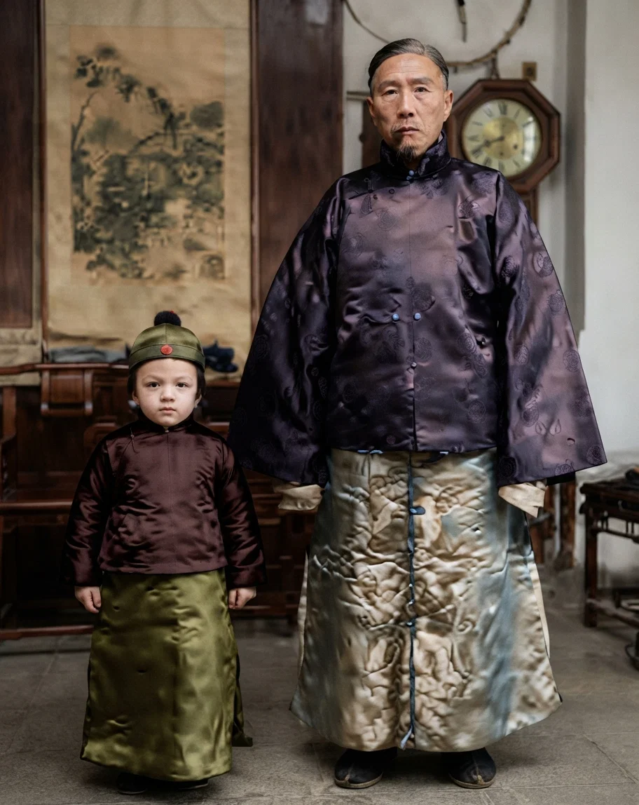 Brother Woo, who preached the opening sermon in our Shanghai chapel, and Clarence Stafford, dressed in Chinese clothes, who helped in the distribution of tracts and invitations.