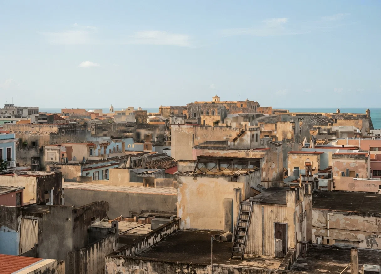 Panorama of San Juan, Porto Rico.