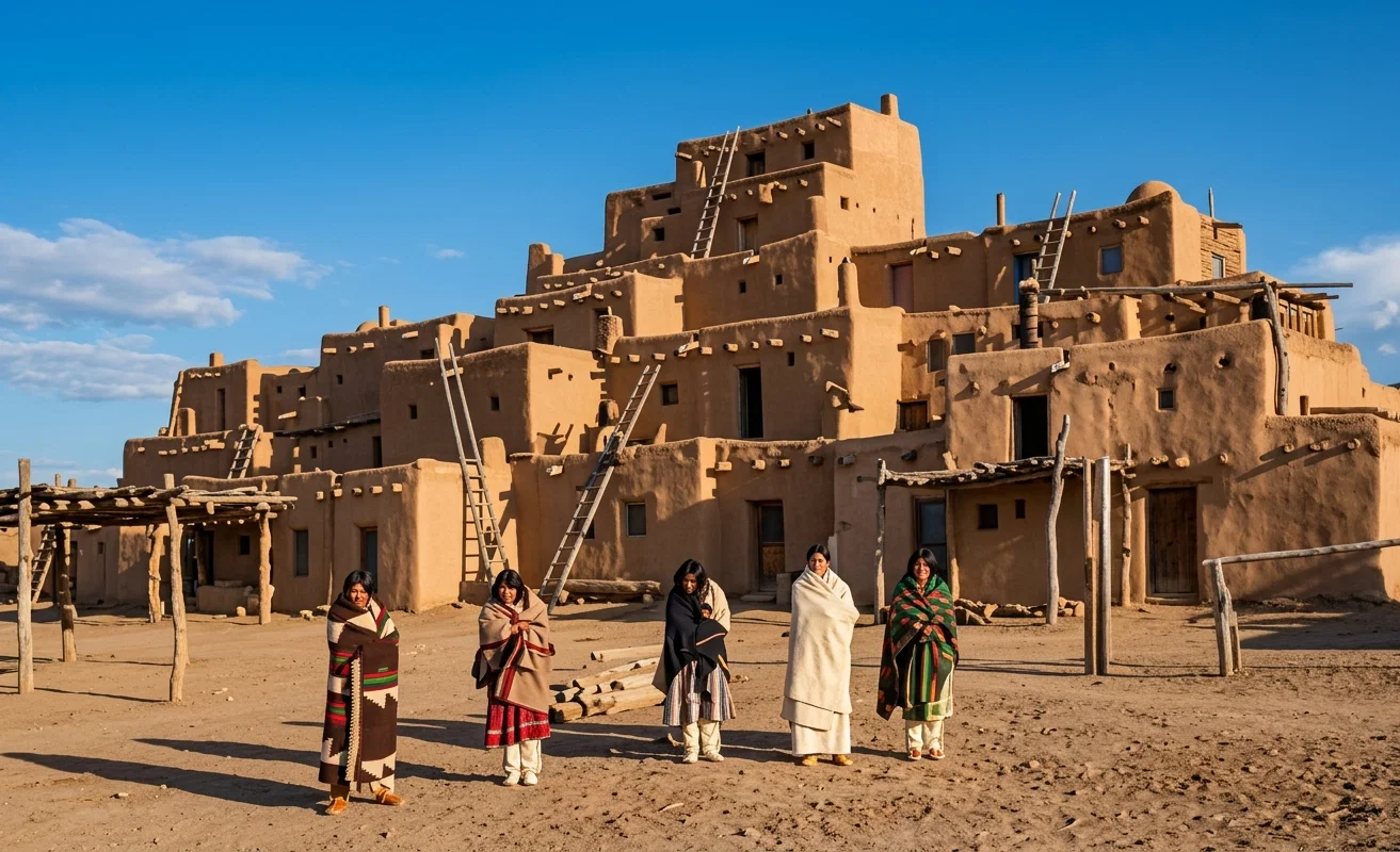 Taos Pueblo, the “painted desert,” as seen in the Panama-California Exposition, San Diego, California