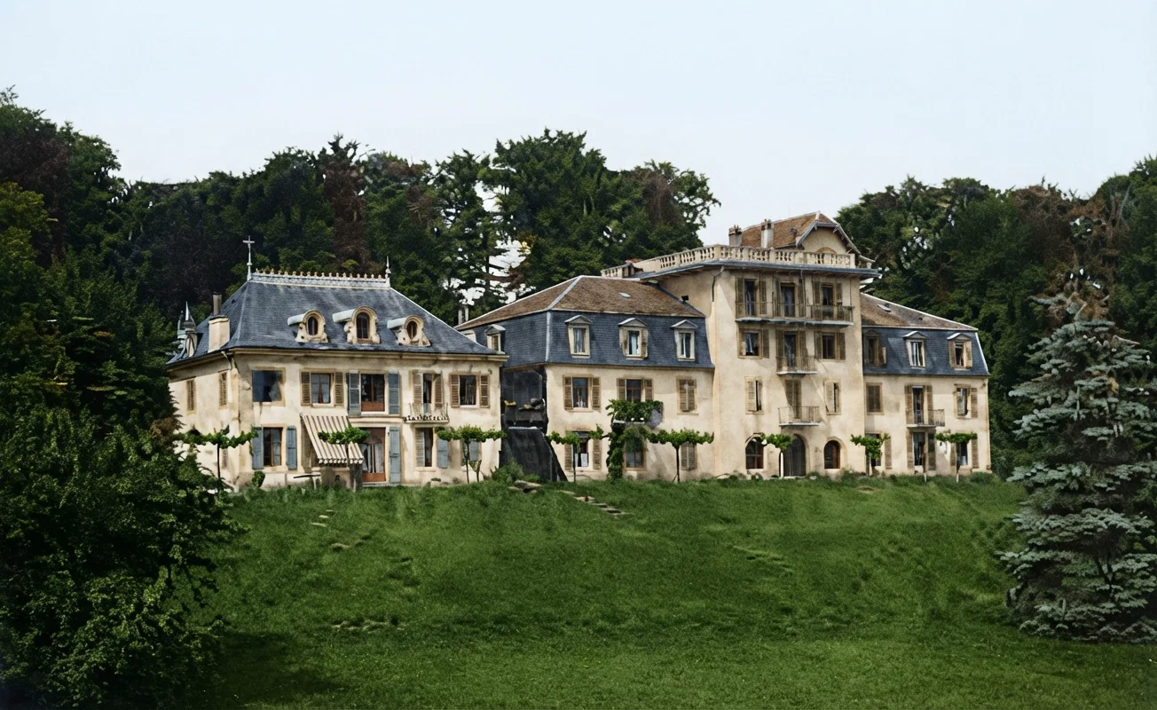 MAIN BUILDING OF THE LAKE GENEVA SANITARIUM, GLAND, SWITZERLAND