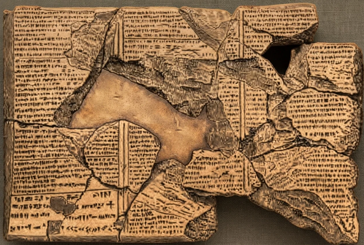 Back of Tablet with Account of the Deluge. A Chaldean Document. From "Chaldean Genesis," by Smith.