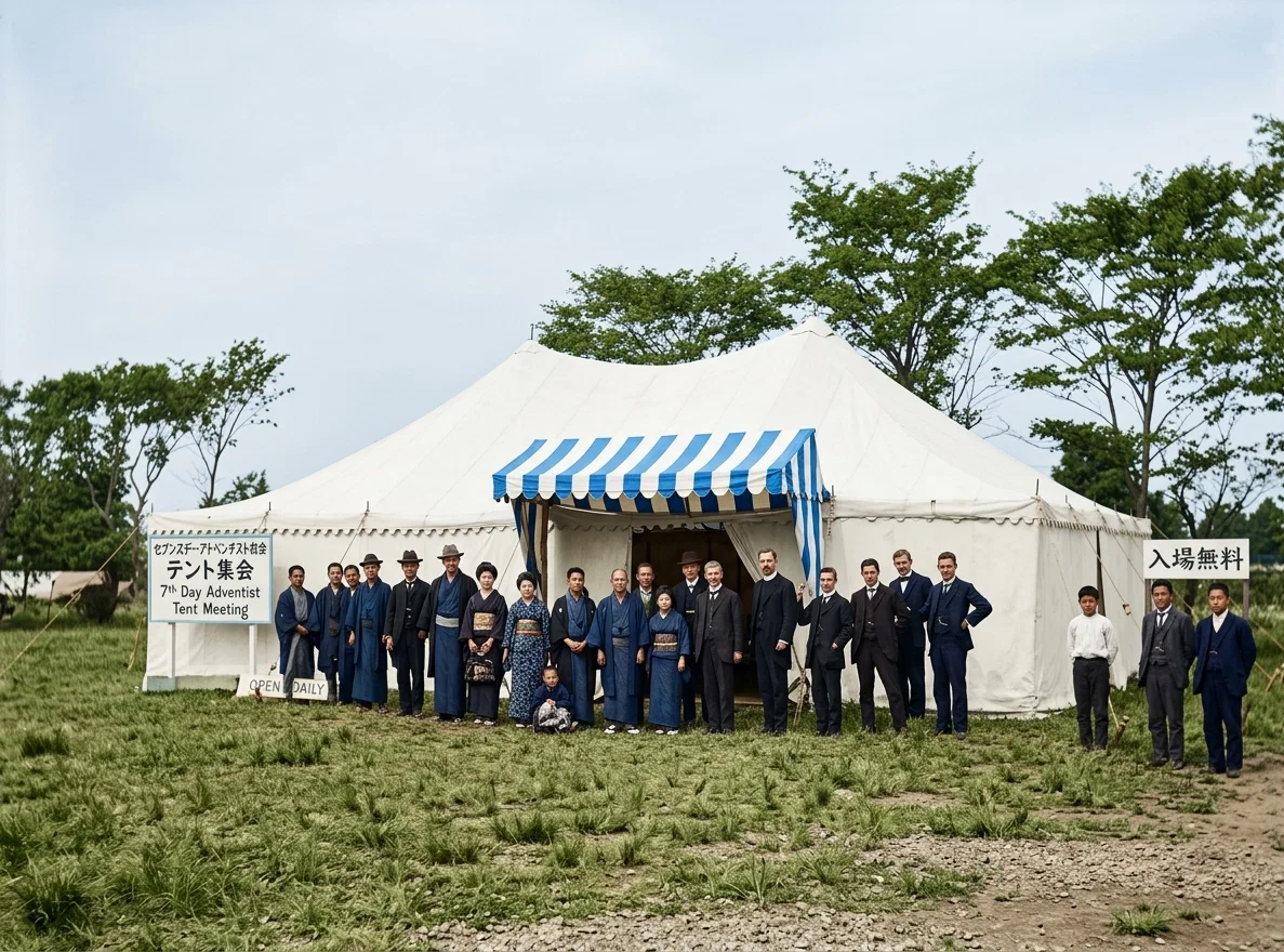 OUR FIRST TENT IN JAPAN