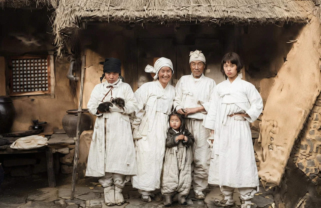 Korean Family and House