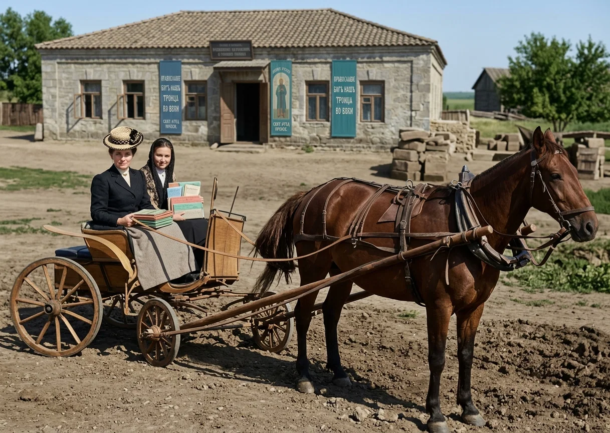 BERTHA OSWALD AND A. PREIKSCHAT, CANVASSING IN SOUTH RUSSIA