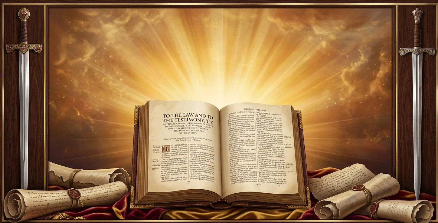 TO THE LAW AND TO THE TESTIMONY: IF THEY SPEAK NOT ACCORDING TO THIS WORD, IT IS BECAUSE THERE IS NO LIGHT IN THEM.” ISA. 8:20.