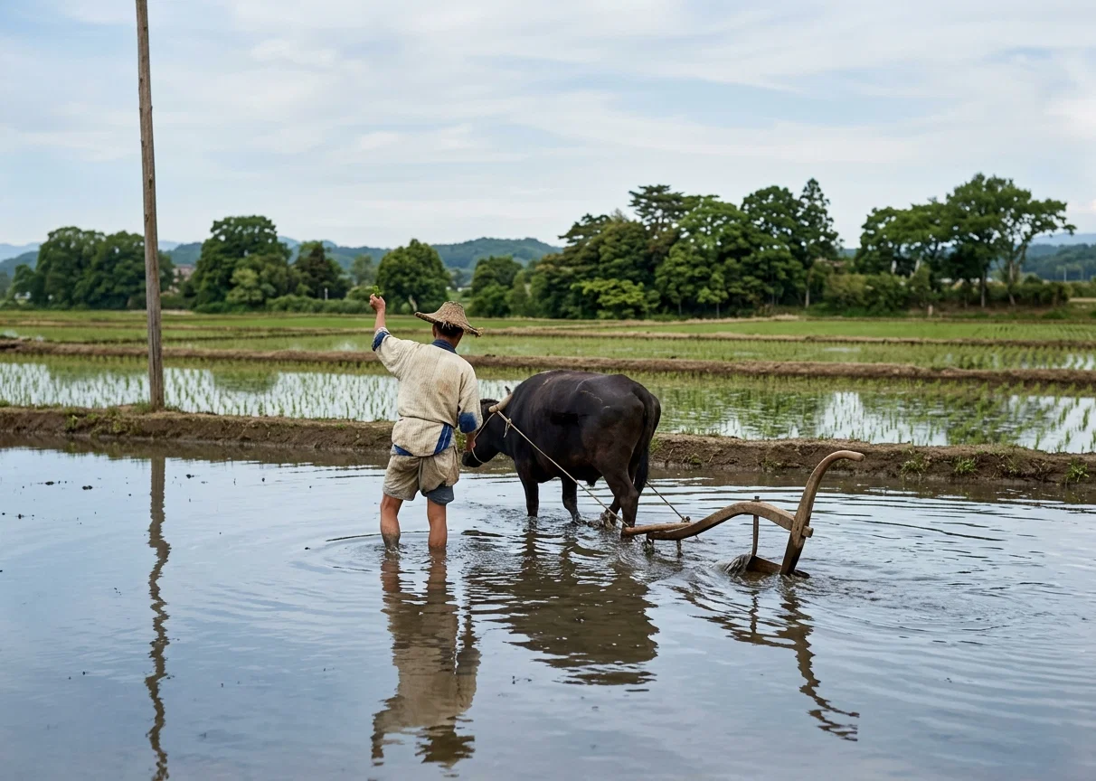 PREPARING RICE-FIELD FOR PLANTING