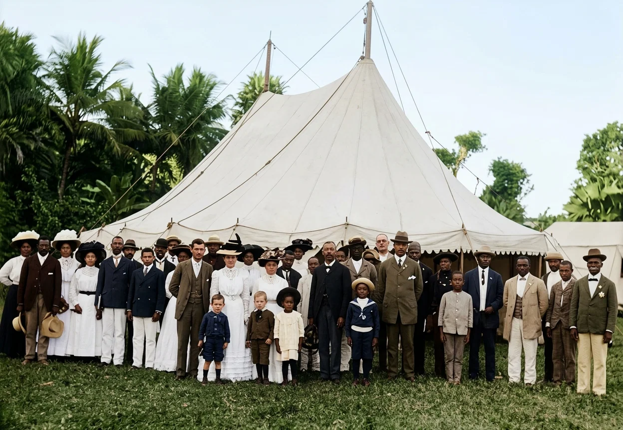 TENT COMPANY AT RIVERSDALE, JAMAICA