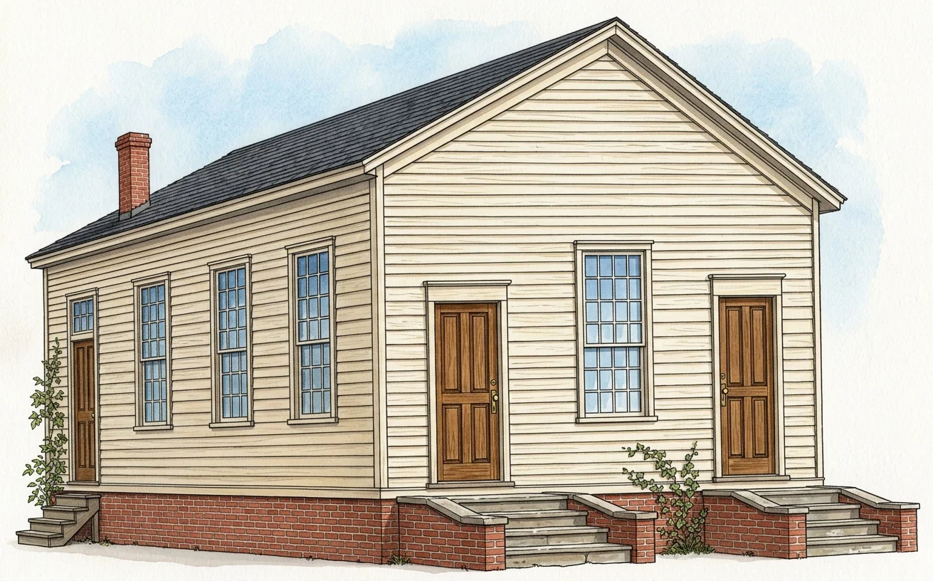 Building in which the first General Conference of Seventh-day Adventists was held, May 20, 1863, at Battle Creek, Mich.
