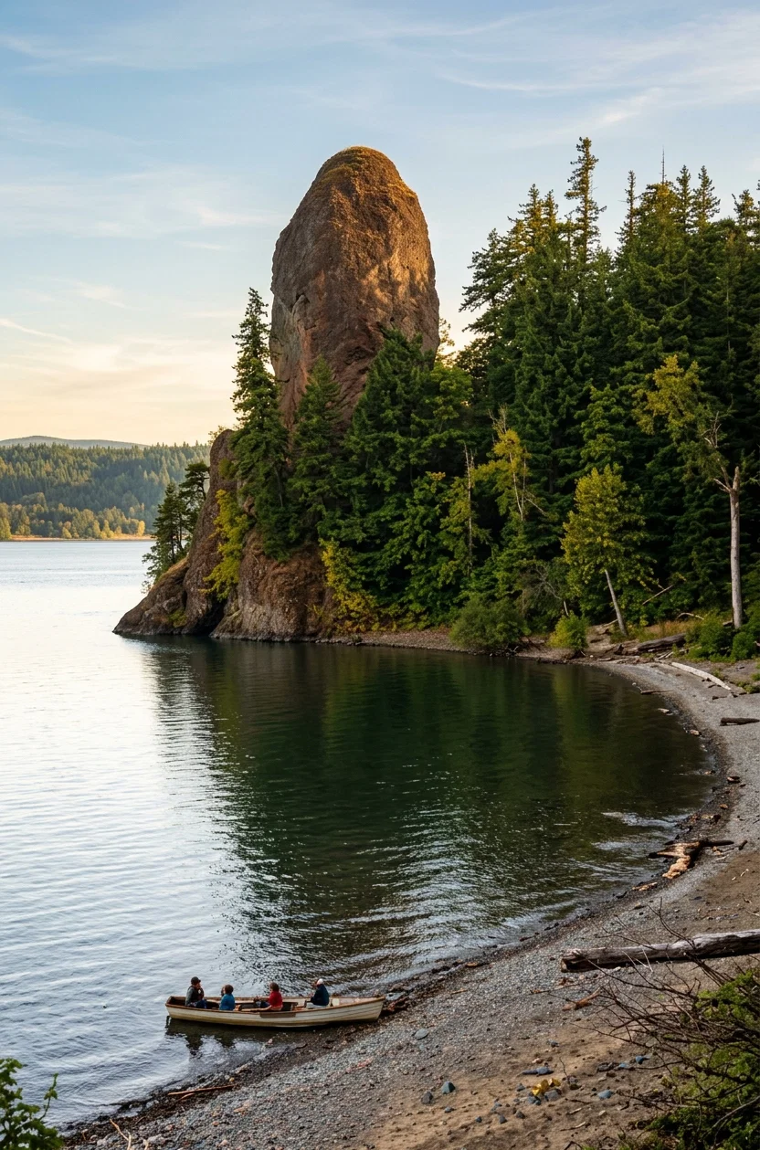 From “The Four Track News”
ROOSTER ROCK, ON THE COLUMBIA RIVER