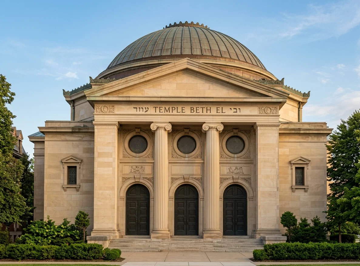 TEMPLE BETH EL, DETROIT, MICHIGAN, WHERE THE JEWISH CONVENTION WAS HELD