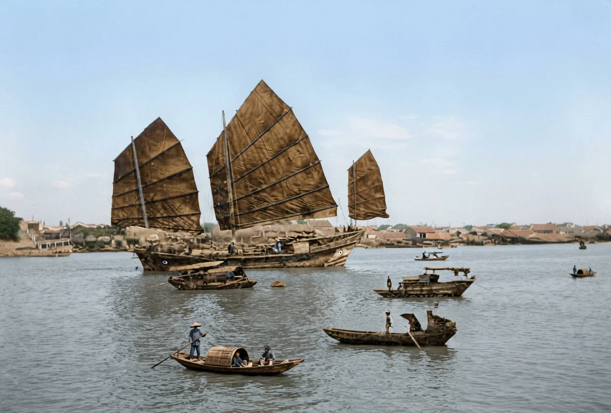 Old-time Chinese Junk of Marco Polo's Days.