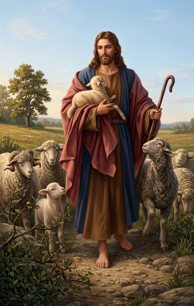 Of the true Shepherd, the prophet says: "He shall gather the lambs in His arms, and carry them in His bosom."