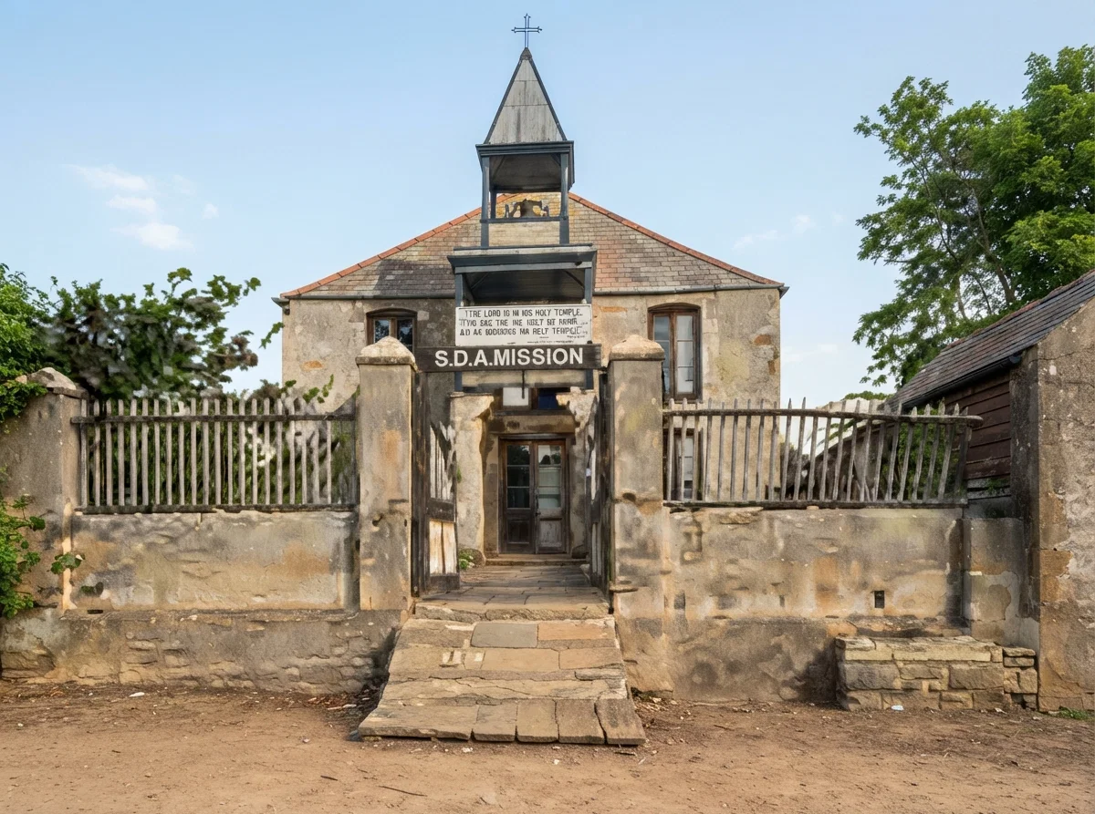 Church in which Elder Strickland was holding service when the earthquake came.